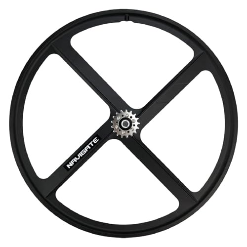 Set Di Ruote Bici A Scatto Fisso 700C A 4 Raggi Cerchi In Lega Leggera Larghezza 33 Mm Bici A Scatto Fisso Anteriore E Posteriore 100x120 Mm(Schwarz,Rear Wheel)