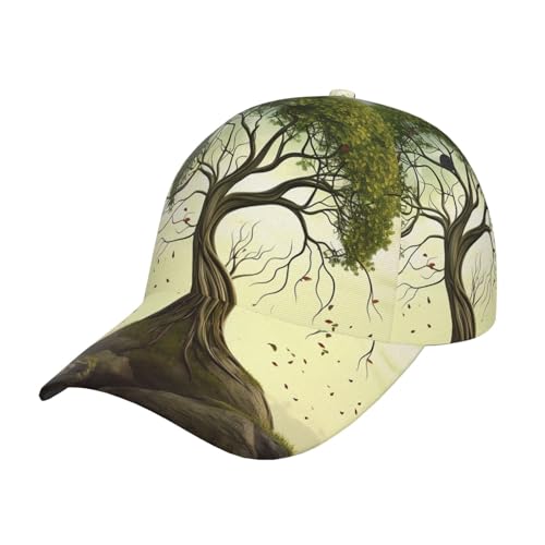 FWJZDSP Gorra de béisbol Unisex con diseño de árboles, Gorra de papá, Gorra de Camionero clásica Ajustable