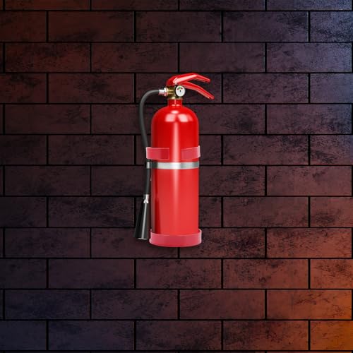 Soporte para extintor de incendios metálico para evitar caídas 7