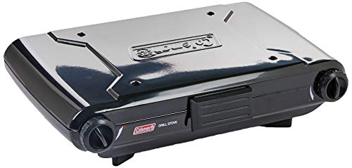 Fogareiro 1 boca e grill a gás propano, Coleman, Preto