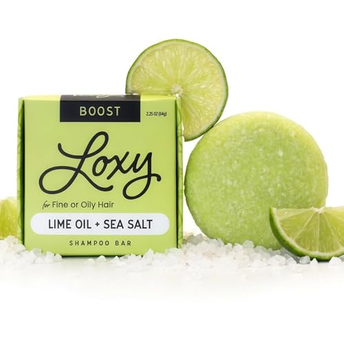 NATURÉL Loxy Boost Volumizing Shampoo Bar Soap for Fine or Oily Hair | Sea Salt, Lime Oil, & Litsea...
