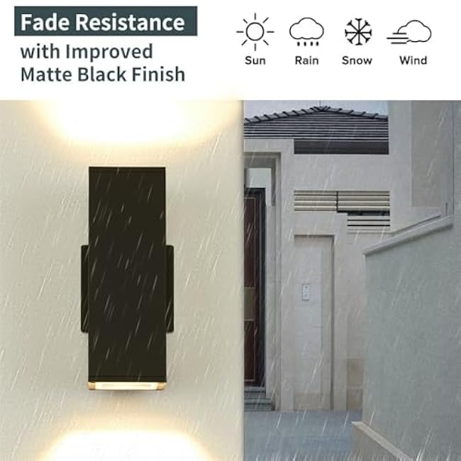 Outdoor Wall Lights Outdoor Wall Sconce Modern 14w Matte Black BD001