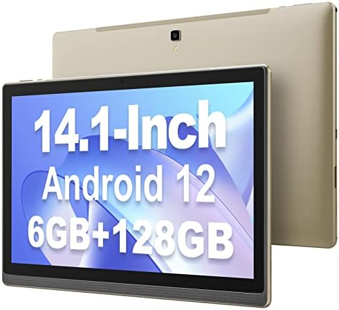 MESWAO 14.1 Inch Large Tablet PC, Computer Tablet with 1920 * 1080 IPS HD Display, Android Wi-Fi Tablets with Bluetooth 4.1, GPS and 10000mAh Long Battery Life