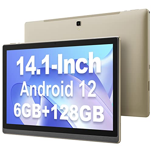 Meswao 14.1 Inch Large Tablet Pc, Computer Tablet With 1920 * 1080 Ips Hd Display, Android Wi-Fi Tablets With Bluetooth 4.1, Gps And 10000Mah Long Battery Life #TOP1