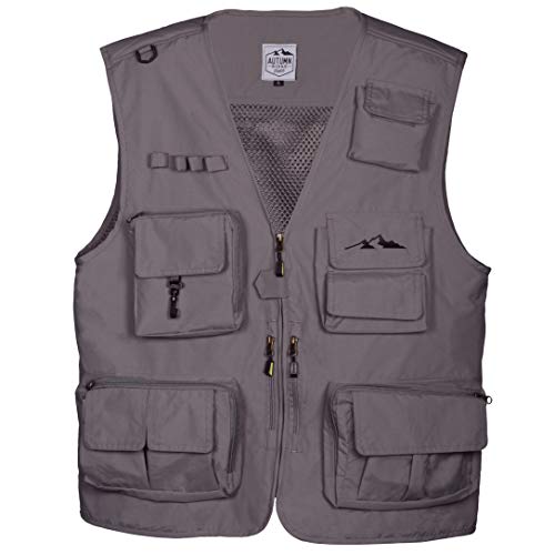 Fly Fishing Photography Climbing Vest with 16 Pockets made with Lightweight Mesh Fabric