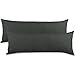 aqua-textil Classic Line Housse de Coussin Lot de 2 Fermeture Éclair Coton 40 x 120 cm Anthracite