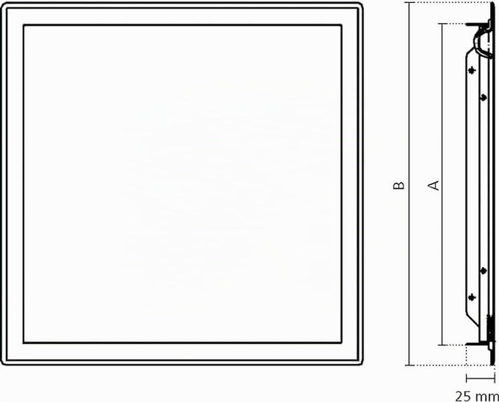 Upmann 20476 - Porta con chiusura a scatto Softline SV 300 X 300 RAL9016, Bianco, ‎33.5 x 33.5 x 2.5 cm, 1 pezzo