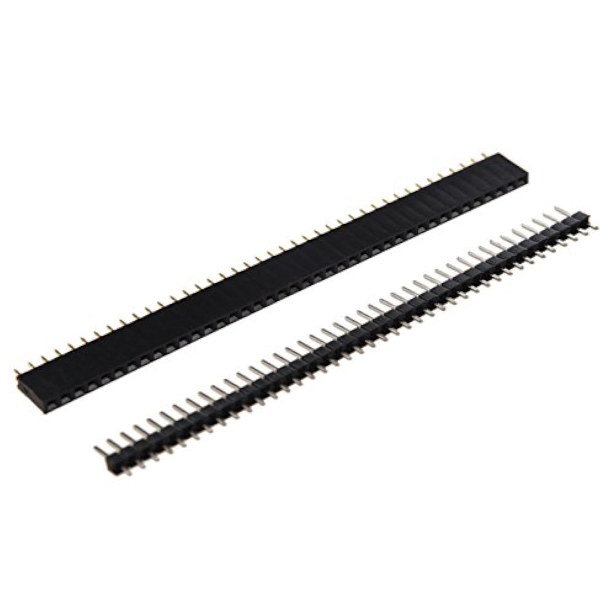 5 PCS Pack 40 Pin 2.54mm Single Row Straight Male + Female Pin Header Strip