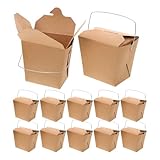 MOLUCKFU 50 Stück Chinesische Takeaway Lebensmittelboxen 26oz mit Metallgriff Stabile Papierschachteln für Gebratenen Reis Hähnchen Pommes Vielseitige Catering und Picknickbehälter