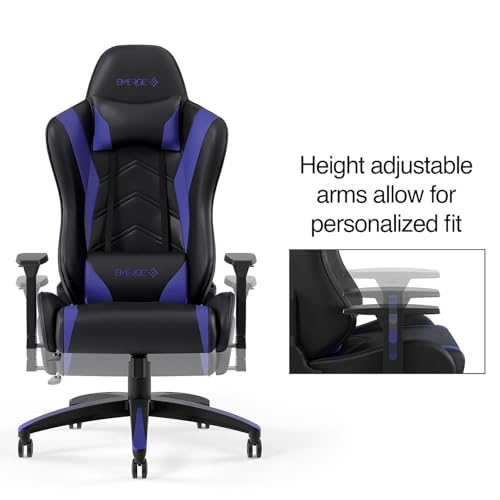 Image of STAPLES Emerge Vartan Gaming Chair, Ergonomic, Adjustable Height, Swivel, Blue