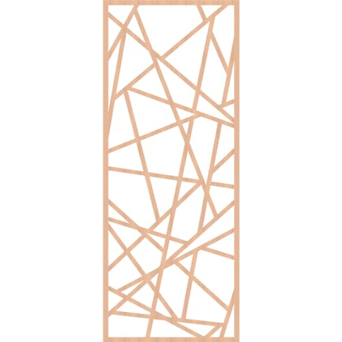 Image of 37 3 /8 inchW x 94 3 /8 inchH x 3 /8 inchT Conway Decorative Fretwork Wood Wall Panels, Alder