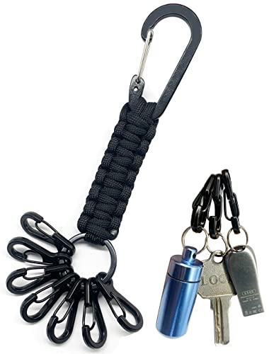 Mini SF Alloy Carabiner Clip, EFFIET Tiny Spring Snap Hook