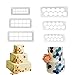 6 cortadores de galletas para tartas y fondant, cortadores geométricos de galletas para decoración de tartas de cumpleaños, cortadores de galletas cuadrados y hexagonales