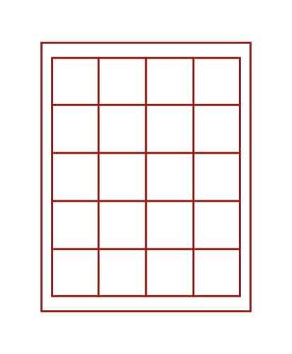Lindner 2120E insert velours rouge pour médaillier de 47mm