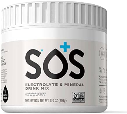 SOS Hydration Electrolytes Powder Packets - Dehydration Mineral Water Flavoring Drink Mix Multiplier, Helps Renew Energy & Rehydration, with Potassium & Low Sugar - Mango (10 Stick Packets)