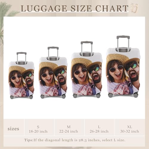 Personalized Travel Luggage Cover Suitcase Protector for Suitcase Waterproof Dustproof Anti-scratch Travel Suitcase Covers Case for Wheeled Luggage Fit for 18-32inch Luggage (Size S)2