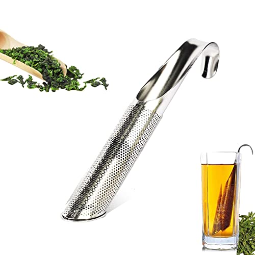 YYNN Stainless Steel Tea Diffuser, Reusable Stainless Steel Tea Infusers for Loose Tea, Long-Handle Tea Filter with Hook for Tea (1PCS) Cover