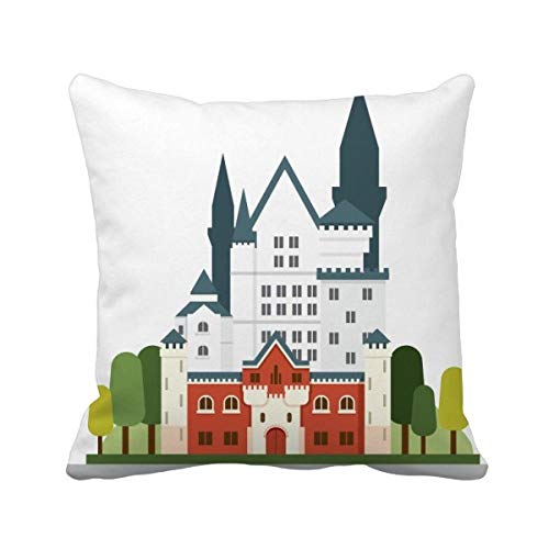 Coussin Château Swan Place déco multicolore 40x40 cm pour canapé - 2
