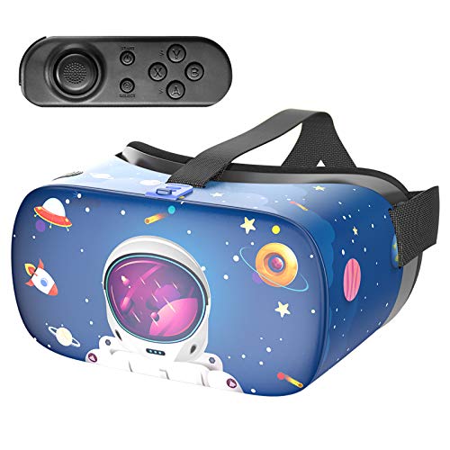 DESTEK VR Headset for Kids,3D Eye Protection VR Glasses Virtual Reality Goggles for Play Phone Games,Wacth 3D Movies
