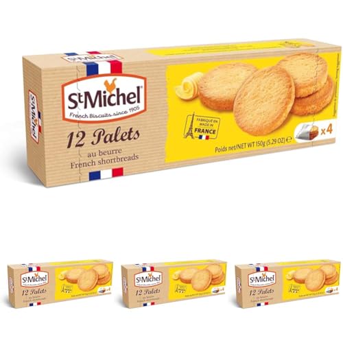Saint Michel Palet Breton de Mantequilla - 150 gr (Paquete de 4)