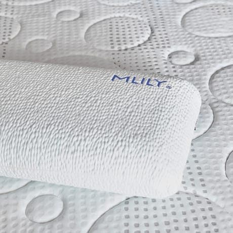 MAXCOLCHON Almohada Viscoelástica Mlily Perforada con Tratamiento Eco-Fresche Antibacteriano Y Transpirabilidad Media-Alta De 70x35 cm. Incluye Funda con Cremallera