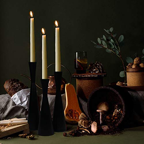 Candle Holders Set of 3 Black Metal Taper Candlestick Holders, Vintage and Modern Decorative Centerpiece Candlestick Holder for Table Mantel Wedding, Party, Housewarming Gift (Metal, S+M+L/Set) - Image 4