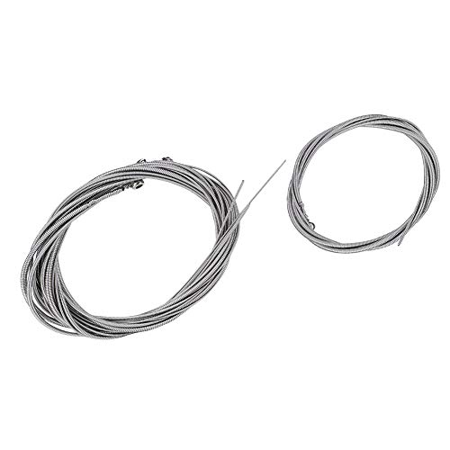 Generic 5pcsエレキベース・ステンレス製弦, 120cm長さ, ピックアップ対応, 初心者向けアコースティックベーシスト用特別な弦, エレキベースの予備部品