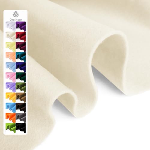Ivory Soft Felt Fabric Sheet 18x36