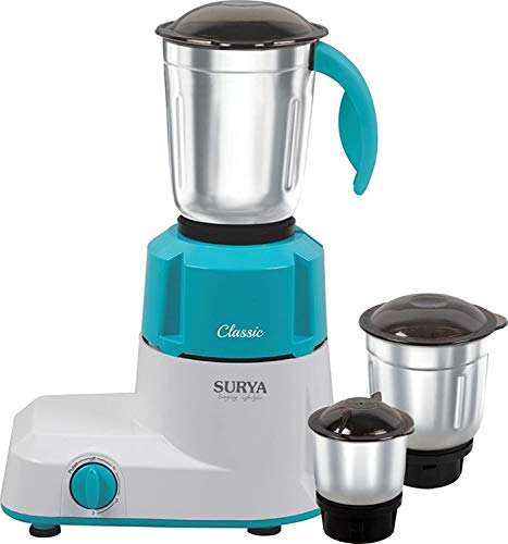SURYA ROSHNI Classic Mixer Grinder 550W (White, Blue)