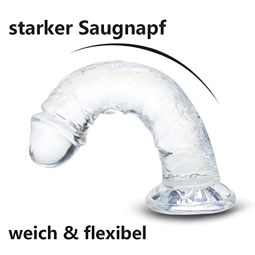 22cm Saugnapf Realistischer Anal Dildo, Analdilos Herren, Masturbator Analdildo G-Punkt Klitoris Vaginal Stimulator Sex Spielzeug für Die Frau