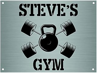 Maggie-mais Personalised Gym Sign Sign, Name Plate Plaque A5 20 X 15 CM