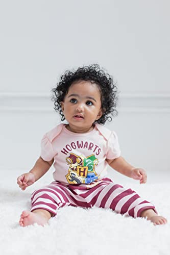 Harry Potter Baby Fleece Pullover Hoodie Bodysuit and Pants 3 Piece Outfit Set Newborn to Infant3