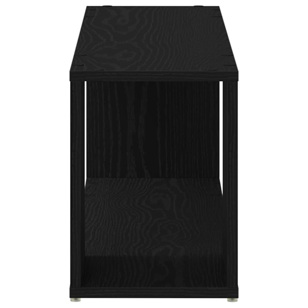 Zestaw szafek TV czarny 100 x 24 x 63 cm, materiał drewnopochodny, montaż ścienny, nowoczesny design, regał do salonu zajmujący mało miejsca