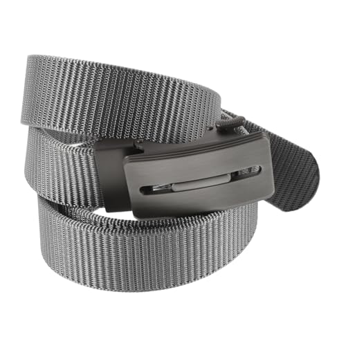 Men's Ratchet Belt Stretchable Automatic Buckle Belt Nylon Braided Golf Reversible Dress