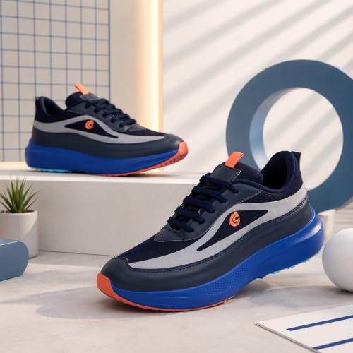 Image of Centrino Casual Sneakers for Men | Shoes for Man Stylish | Lightweight Lace-Up Canvas Shoes with Cushioned Insole | Breathable Comfortable Walking Shoes | Anti-Skid Sole | Mens Shoes for Office Outings (6832)