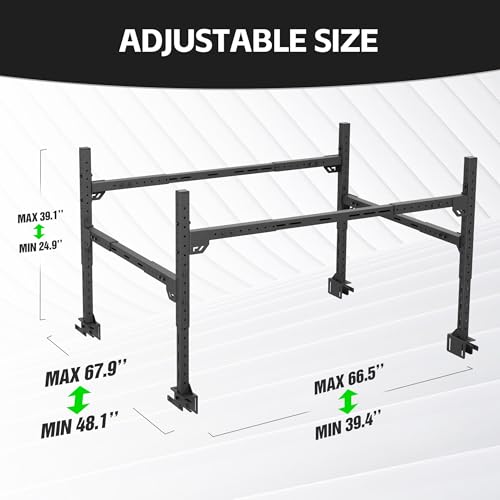 Image of YZONA Universal Truck Bed Racks Compatible with Silverado /Sierra /Ram /Ford F-Series /Tacoma /Tundra /Titan /Frontier /Colorado /Canyon /JT /Ranger /Maverick, Adjustable Ladder Cargo Rack