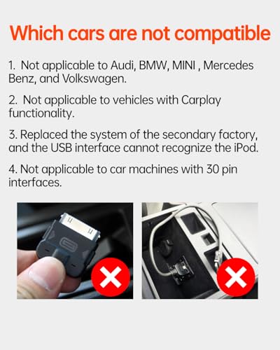 Image of USB Bluetooth 5.3 Car Adapter Compatible for Lexus,Toyota,Opel,Saab,Pioneer Radio and Clarion Radio iPod iPhone Music Interface Connector