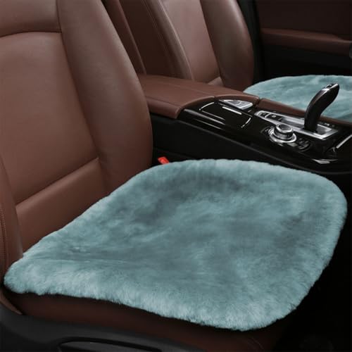 LHDOS Sheepskin Car Seat Cushion, Soft Comfort Winter Driver Seat Cover, Fluffy Faux Fur Front Seat Pad, Car Seat Protector Pad for Office Chair, Universal Interior Accessory for Car SUV Truck (Grey)