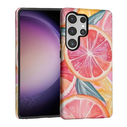 Coque de protection Samsung S25 Ultra anti-chute et étui décoratif agrumes