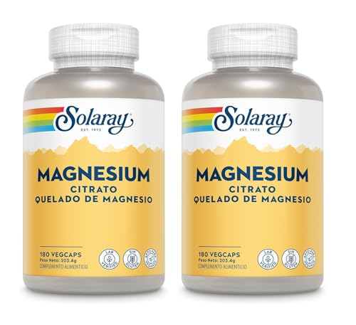 Pack 2 Unidades | Magnesio Citrato 180 cápsulas | Solaray