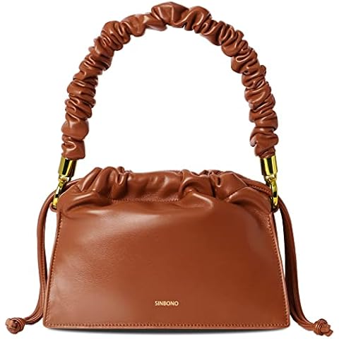 SINBONO Small Purses for Women, Vegan Leather Shoulder Bag Designer Clutch Handbags with Adjustable Strap Cover