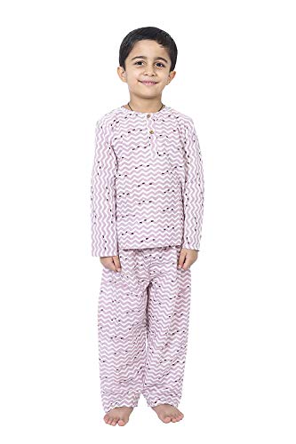 Image of Cotton Night Suit for Boys & Girls | Pajama Sets | Baby Top & Pant | Kids Dress | Printed Night Dress | Sleepwear Suit | P-3