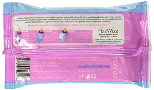 FizzWizz Pacifier, Nipple and Bottle Wipes, 30 Count, 3 Pack - Thumbnail 3