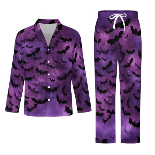 Couples Halloween Matching Pajamas Set Women Men Halloween Pjs Soft Pyiama Set Long Sleeve Loungewear Warm Sleepwear3