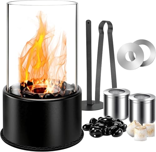 auvstar Chimenea Bioetanol,Estufa Bioetanol Interior,3 Horas de Combustión,Sin Gases Nocivos,con Almohadillas de PU,Clip de...