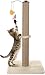 Akarden Cat Scratching Post, 360 Degree Roating Cat Claw Scratcher with Hanging Ball, Cat Furniture, Soft Smooth Plush, 26.3'' in Height