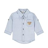  Steiff Jungen Langarm Hemd, Blau (Skydiver 6040), 62 (Herstellergröße: 062)