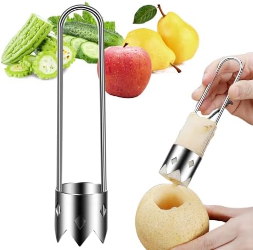 Red Bell Pepper Seed Corer, 2025 Upgraded Reusable Washable Stainless Steel Fruite Cutter Pepper Seed Remover Tool,Tool for Vegetables Fruit Corer Kitchen Gadget(1pc)