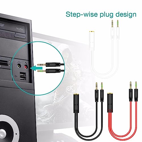 Cable divisor jack 3.5mm para auriculares y micrófono miniatura 5