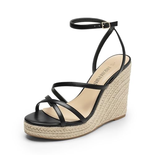 Image of DREAM PAIRS Women's Strappy Espadrille Wedge Sandals